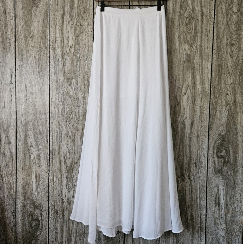 NY&C white wrap maxi skirt